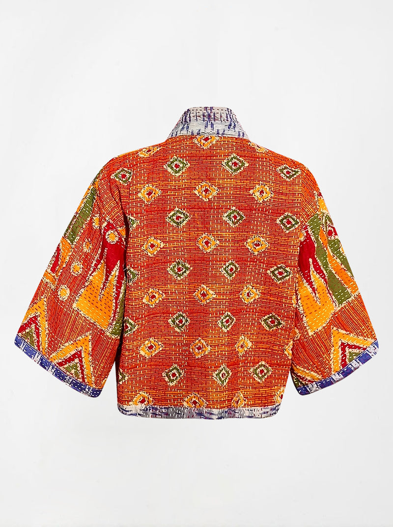 kantha vintage silk bolero pinky (holi)