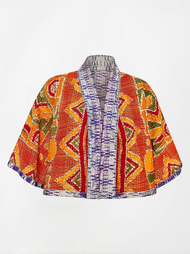 kantha vintage silk bolero pinky (holi)