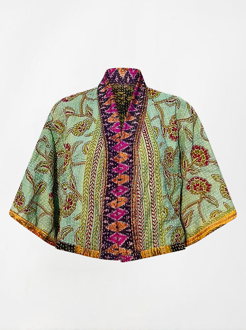 kantha vintage silk bolero meesha (holi)