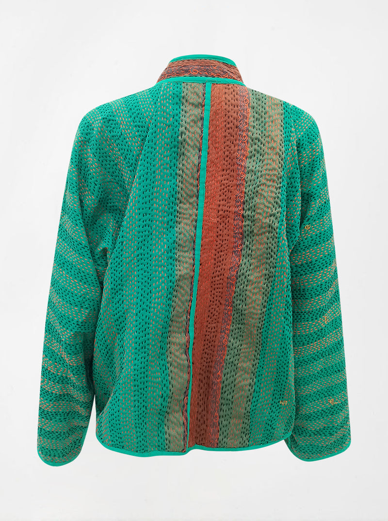 kantha vintage reversible collar vest sonam (resha)