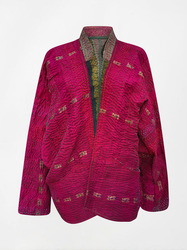 kantha vintage short jacket shriya (banarasi)