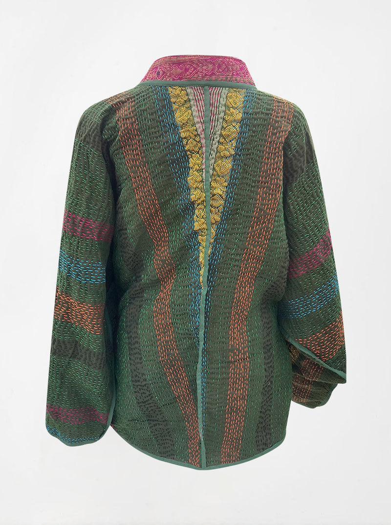 kantha vintage short jacket shriya (banarasi)