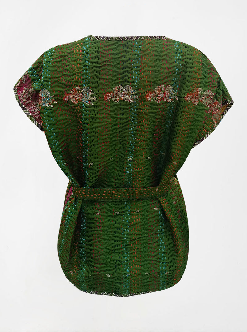 kantha vintage reversible vest laveena (banarasi)