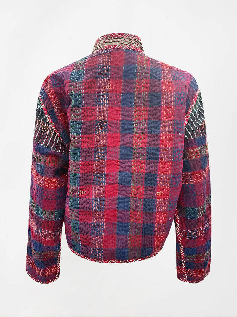 kantha vintage crop jacket beena (banarasi)