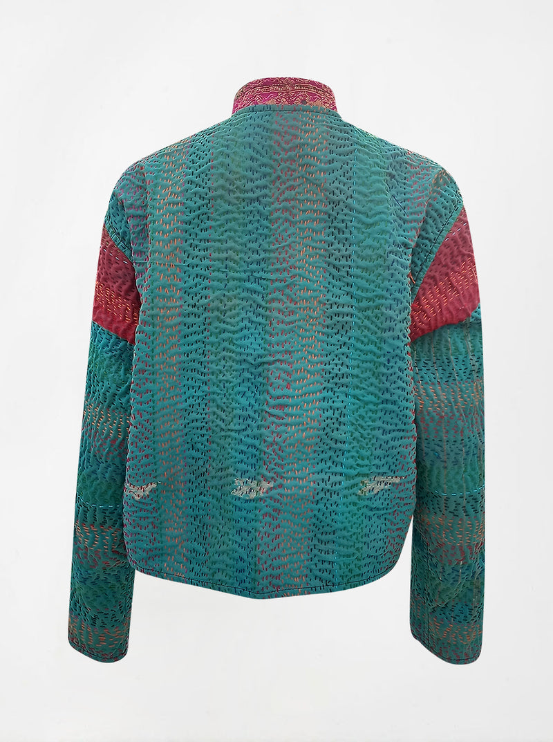kantha vintage crop jacket beena (banarasi)