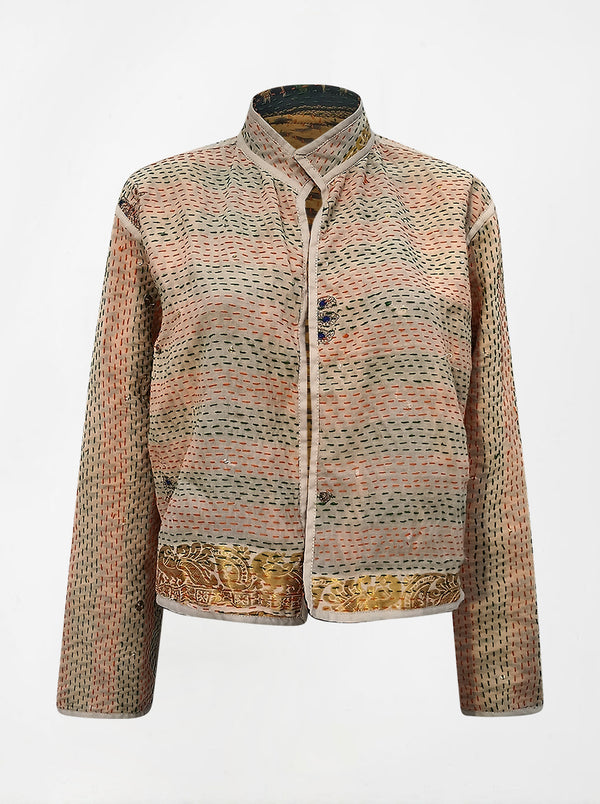 kantha vintage crop jacket meera (resha)