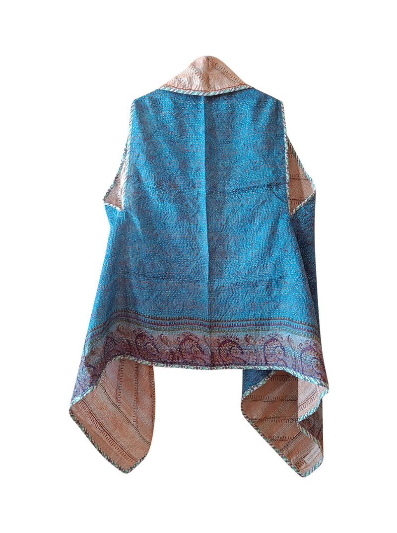 kantha vintage silk cape anvi