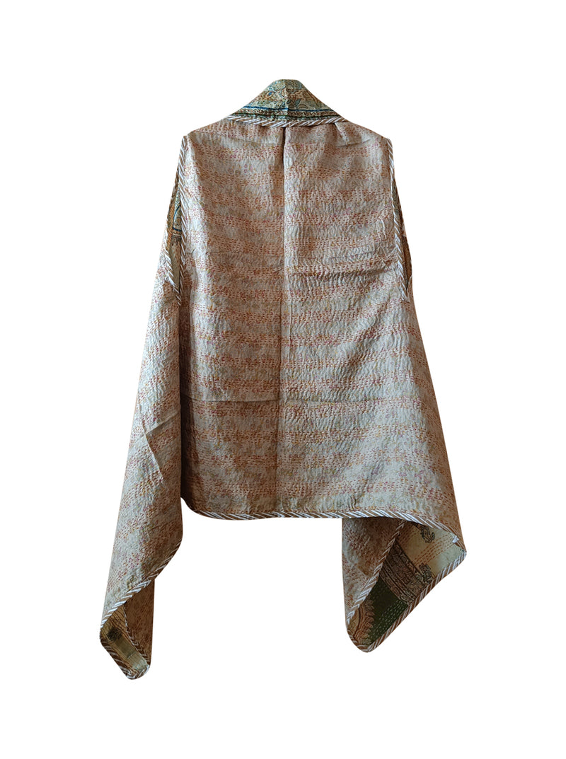 kantha vintage silk cape garima