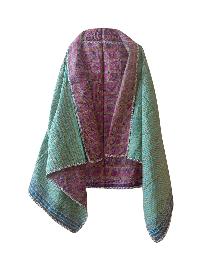 kantha vintage silk cape siya