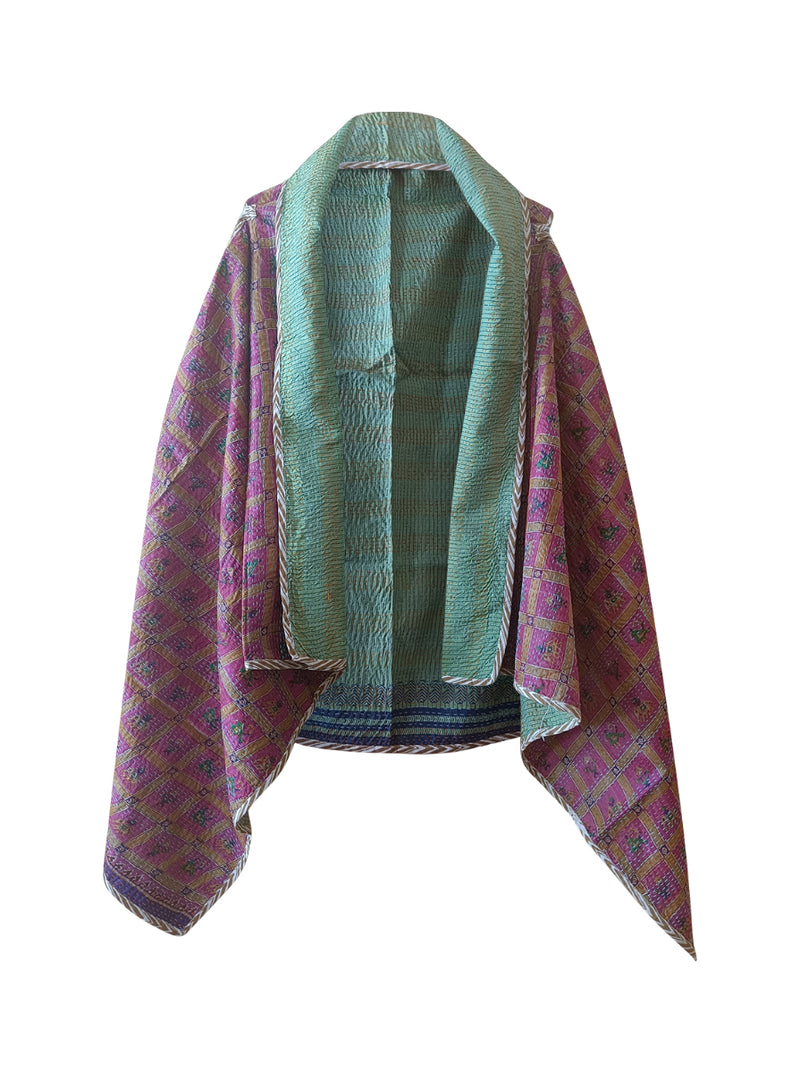 kantha vintage silk cape siya