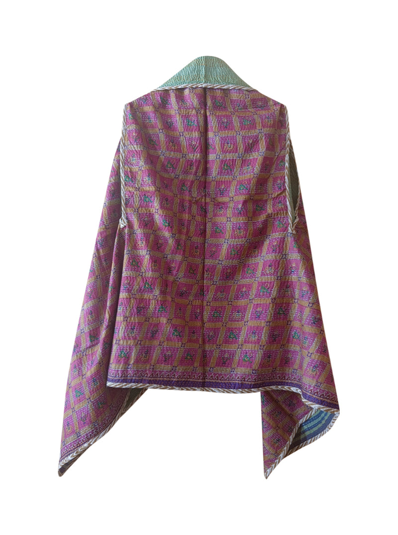 kantha vintage silk cape siya