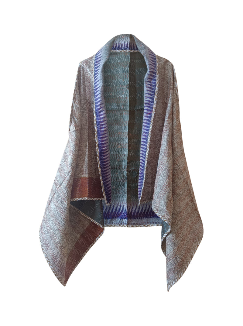 kantha vintage silk cape mia