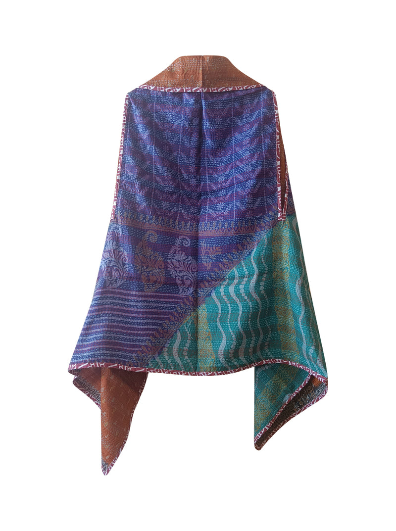 kantha vintage silk cape kyra