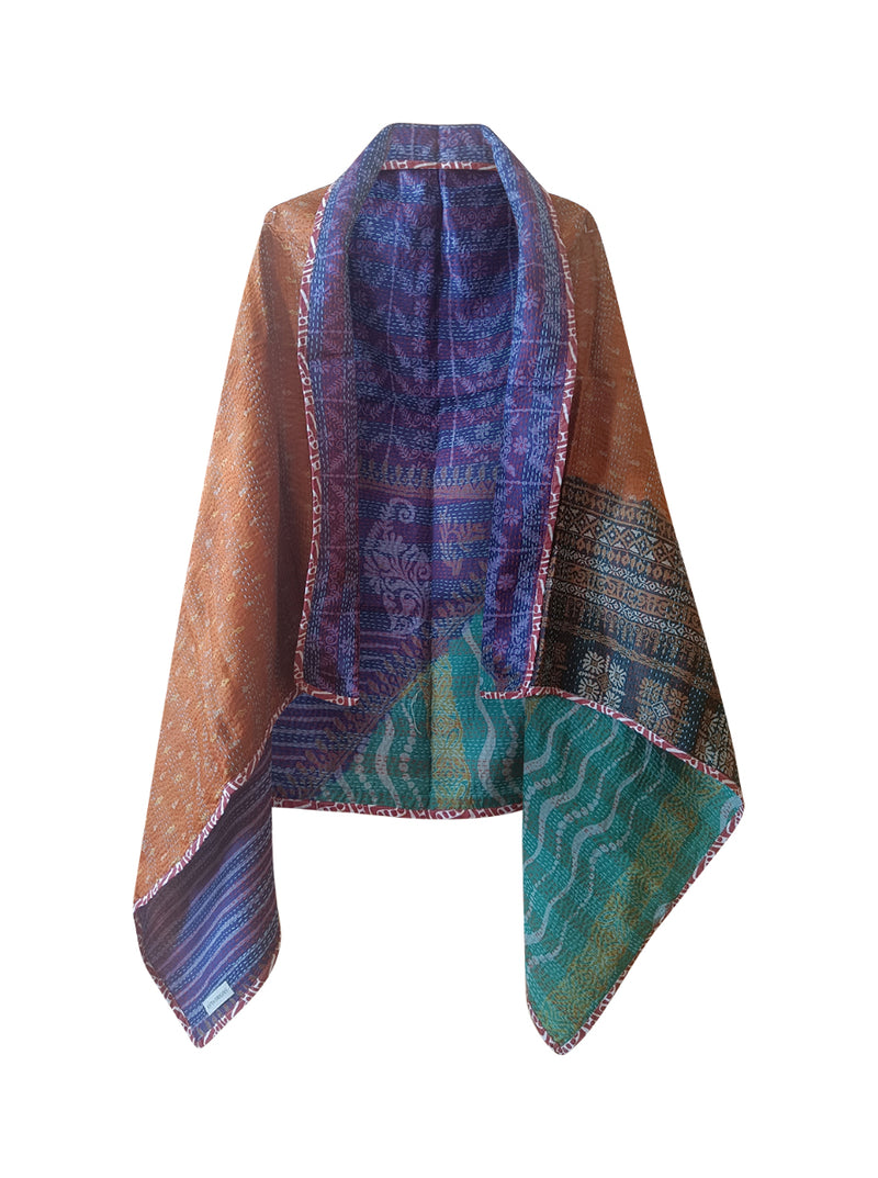 kantha vintage silk cape kyra