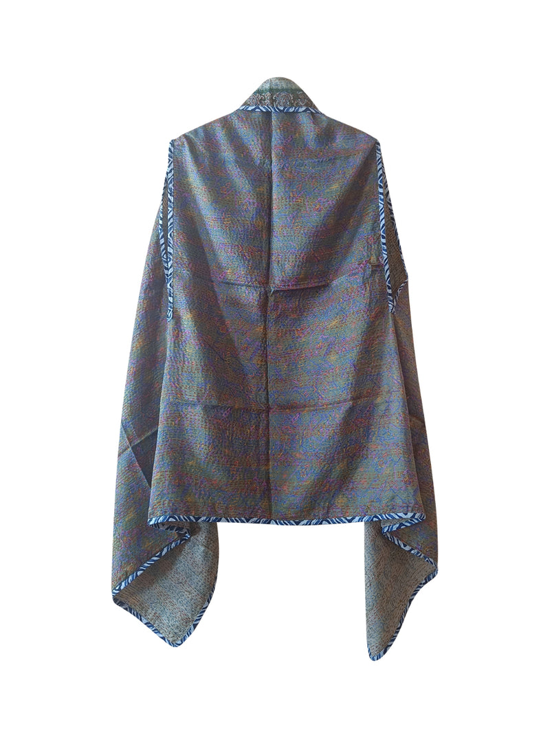 kantha vintage silk cape dhriti