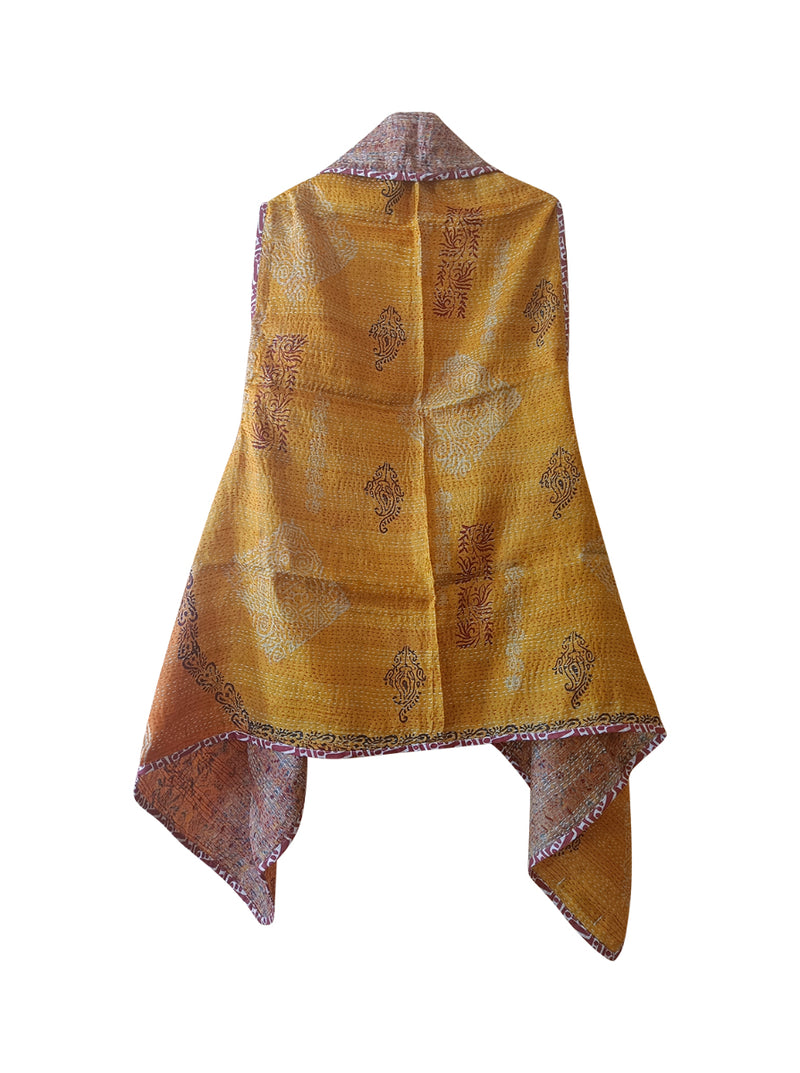 kantha vintage silk cape aryam