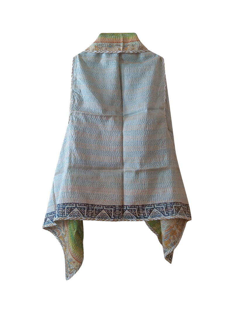 kantha vintage silk cape anika