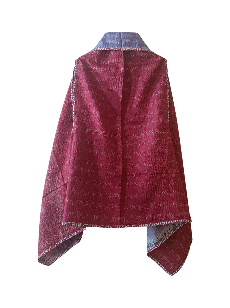 kantha vintage silk cape shivanya