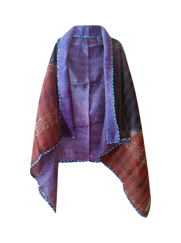 kantha vintage silk cape ahaana