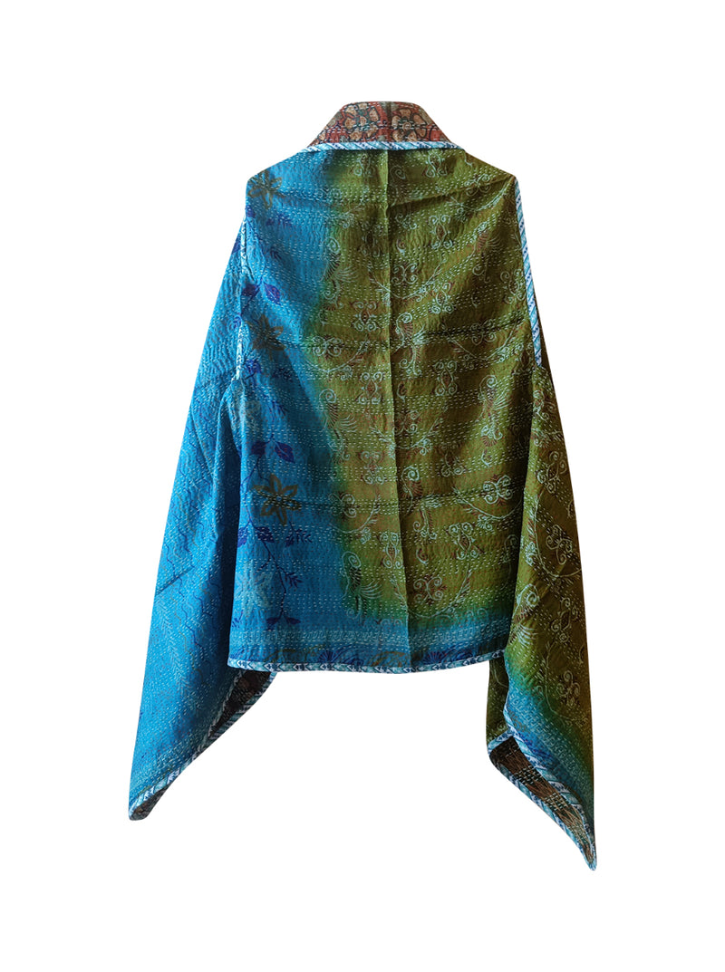 kantha vintage silk cape trisha