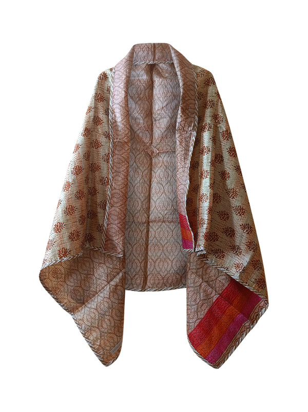 kantha vintage silk cape radhya