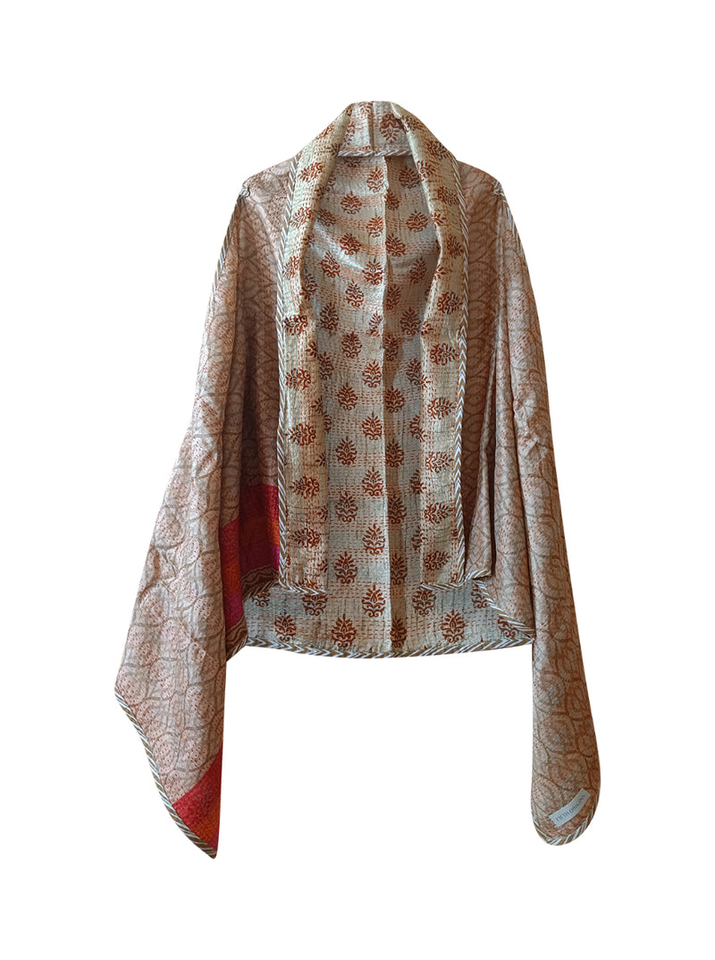 kantha vintage silk cape radhya