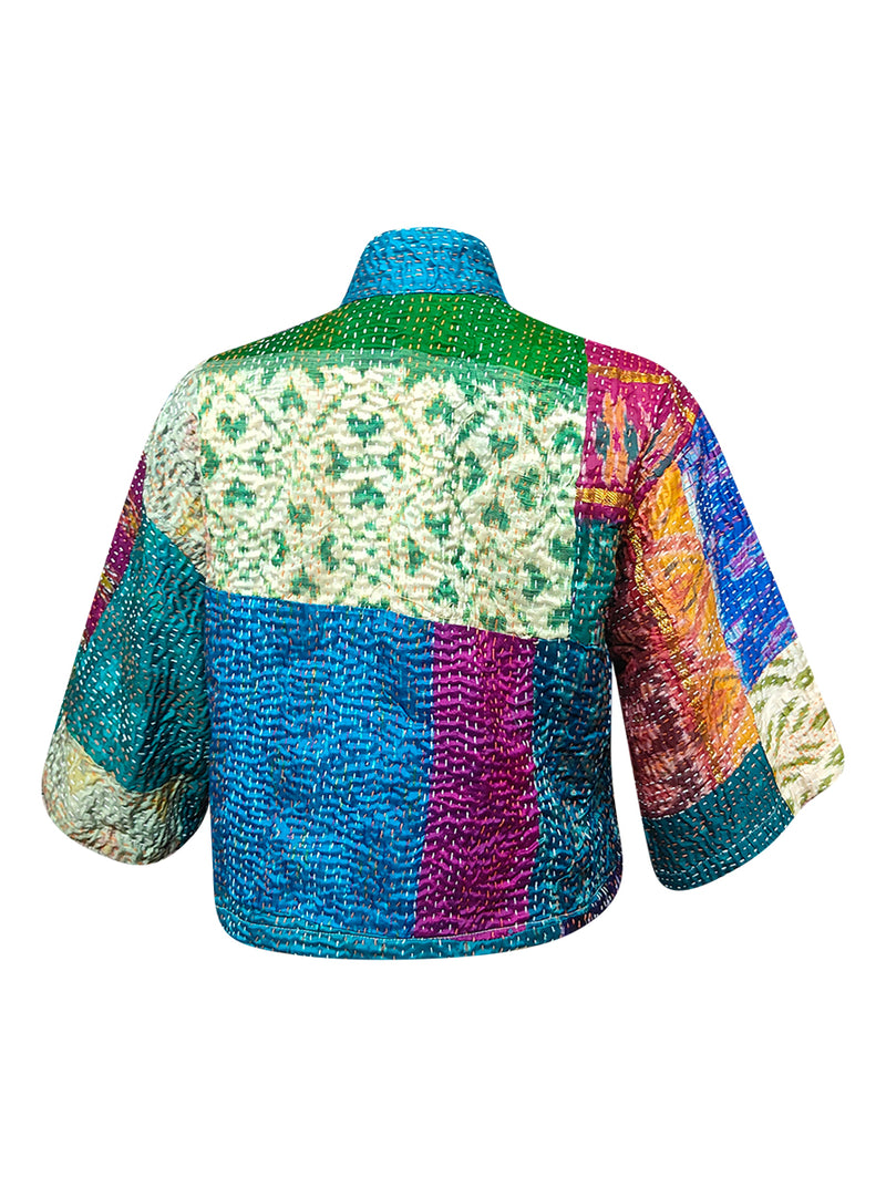 kantha vintage silk bolero vamika