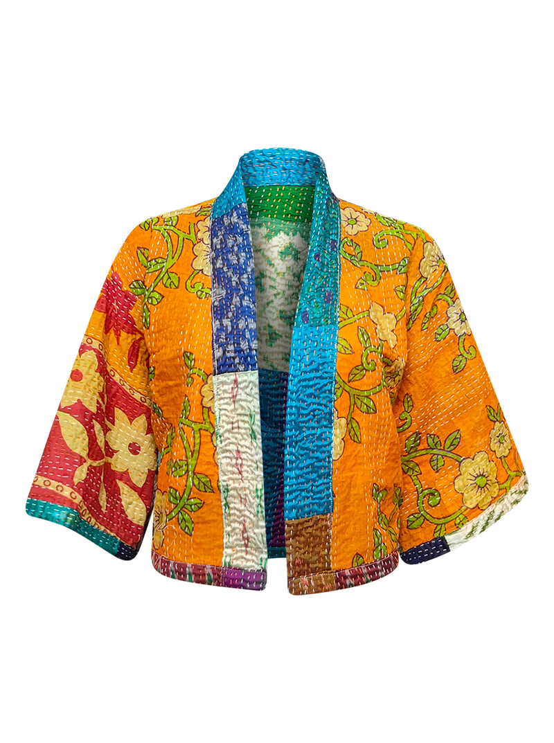 kantha vintage silk bolero vamika