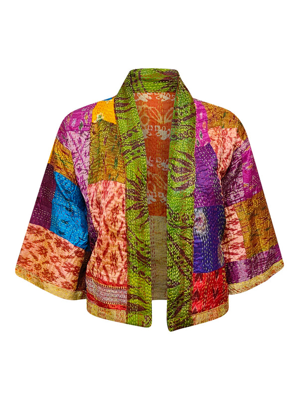 kantha vintage silk bolero aarya