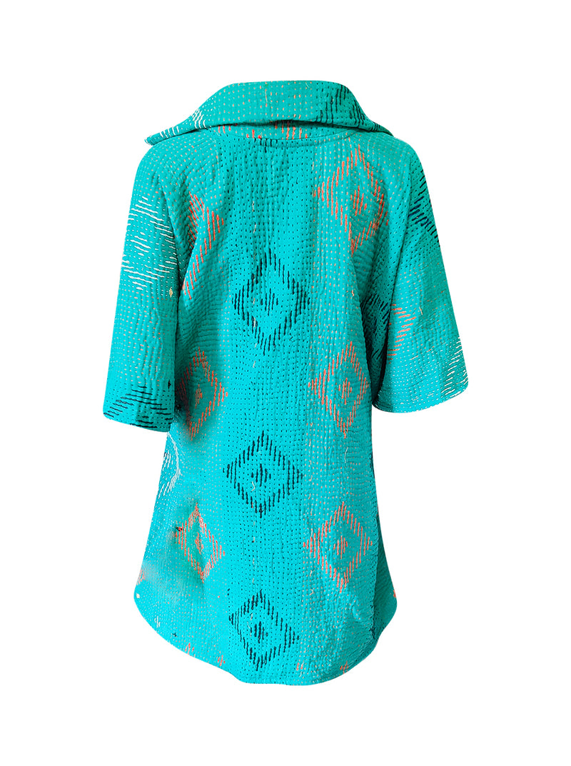 kantha reversible poncho abhigail