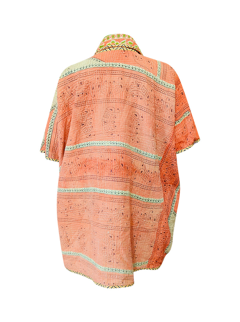 kantha reversible poncho pravya