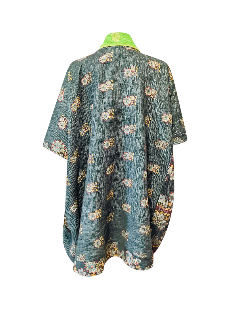 kantha reversible poncho trisha