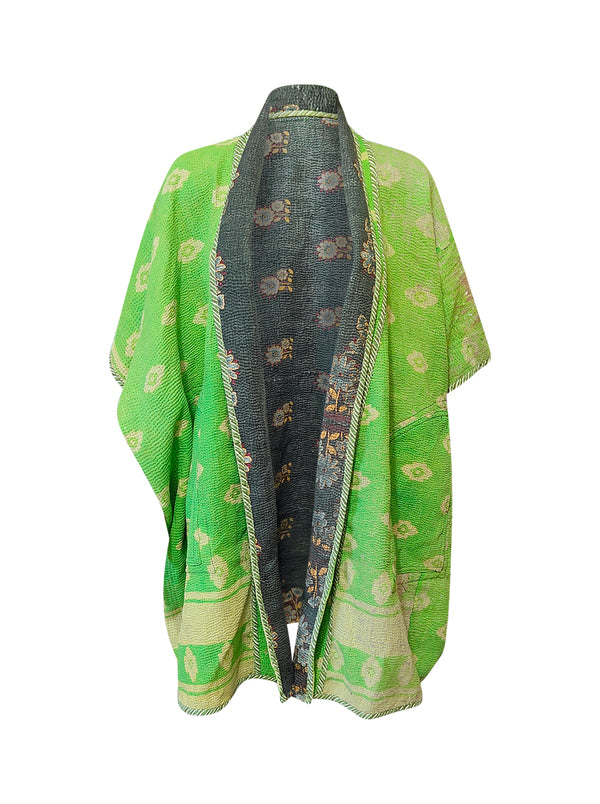 kantha reversible poncho trisha