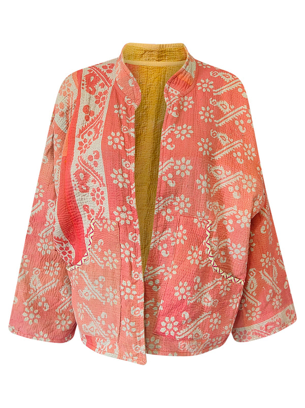 kantha reversible collar vest adhira