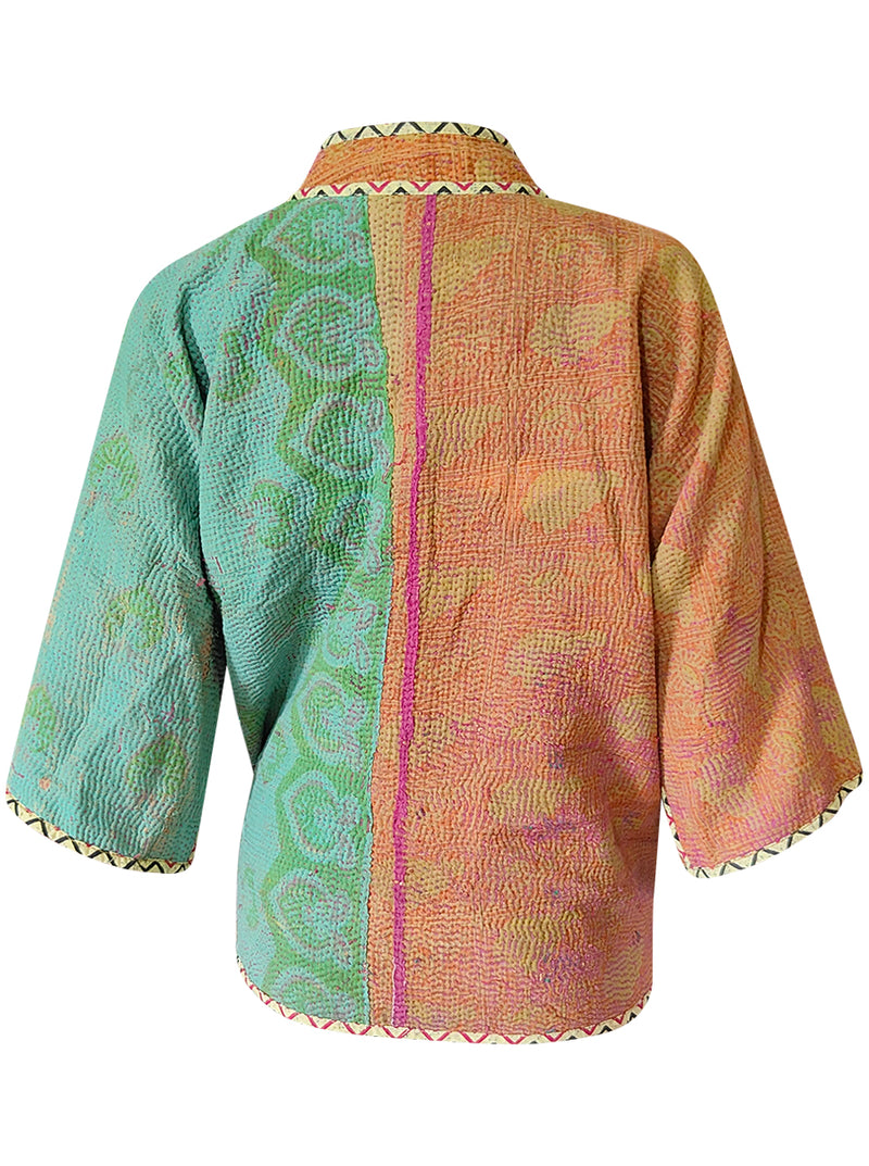 kantha reversible collar vest ridhi