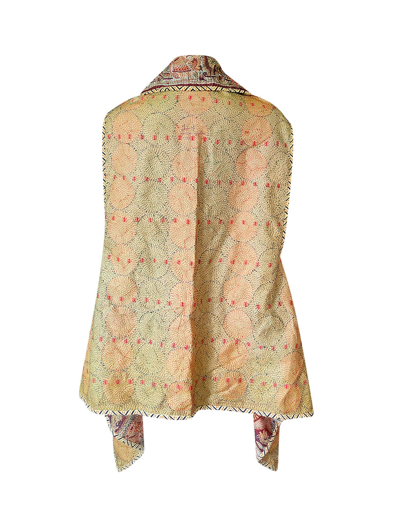 kantha vintage silk cape aavya