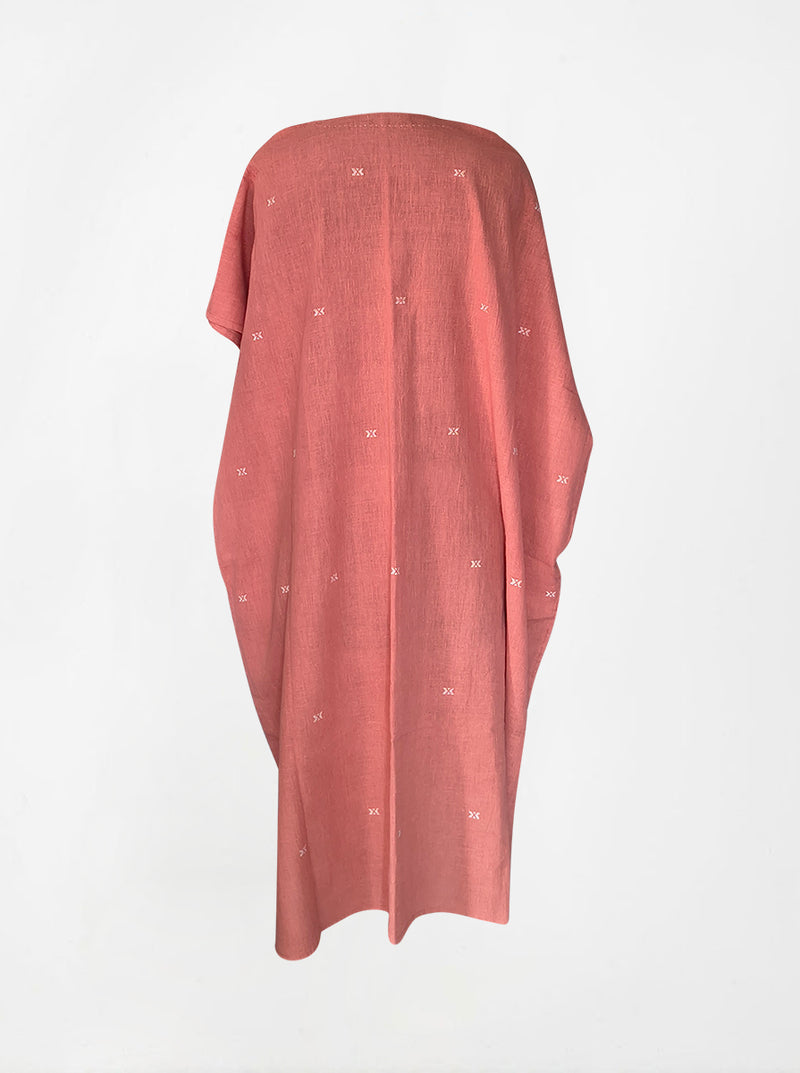 indigenous organic cotton tunic maxi peach
