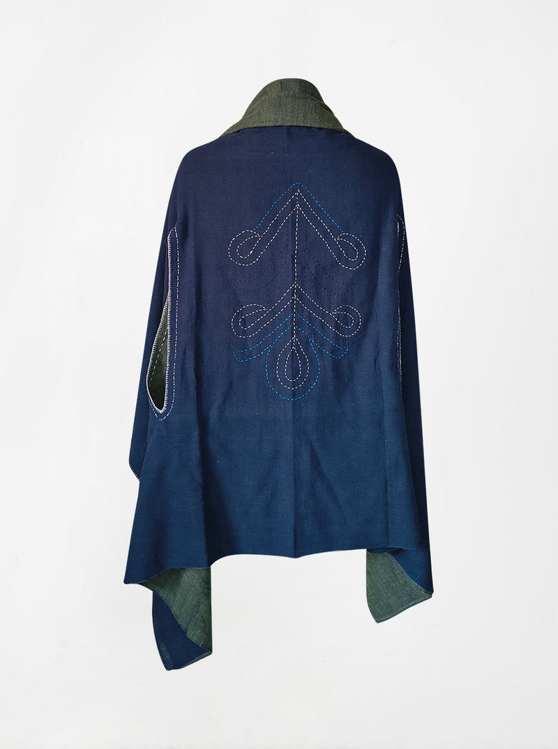 cape infinity duo kala organic cotton blue gold (double layer)