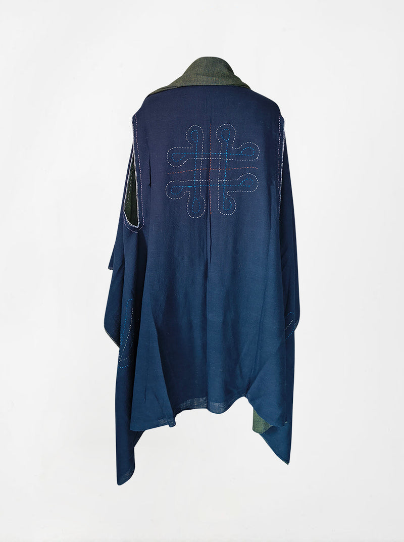 cape infinity duo kala organic cotton blue gold (double layer)