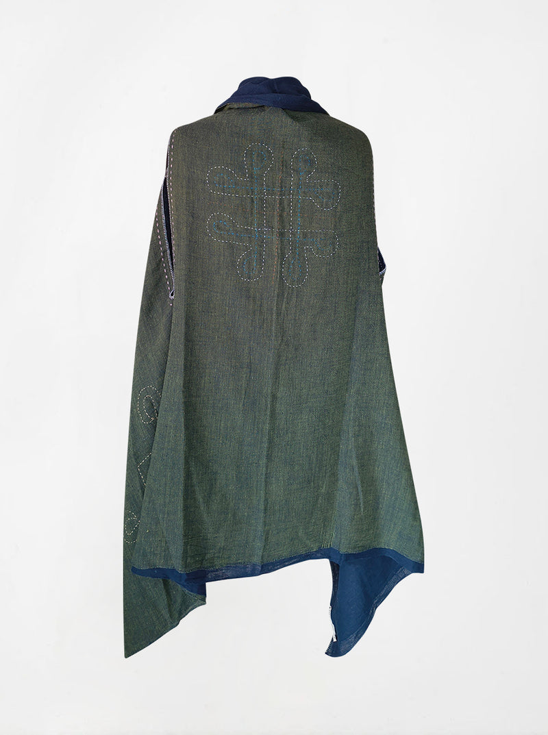 cape infinity duo kala organic cotton blue gold (double layer)