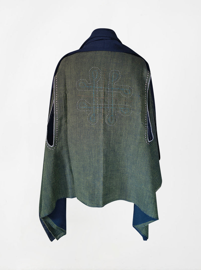 cape infinity duo kala organic cotton blue gold (double layer)