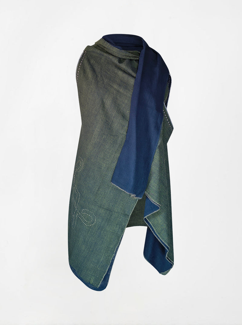 cape infinity duo kala organic cotton blue gold (double layer)