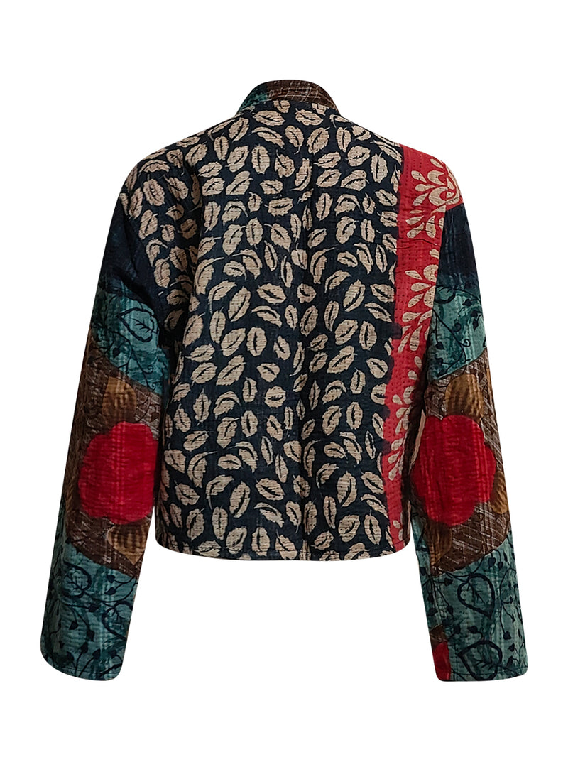 kantha vintage crop jacket supi