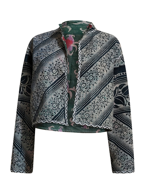 kantha vintage crop jacket madhuri