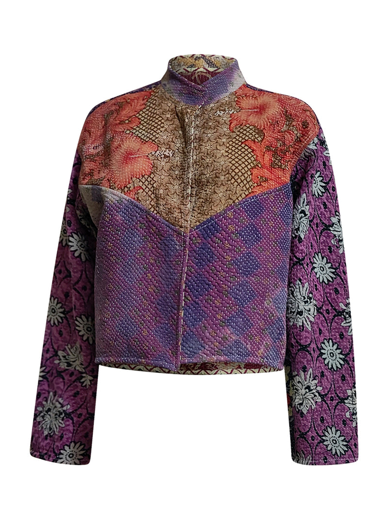 kantha vintage crop jacket nisha