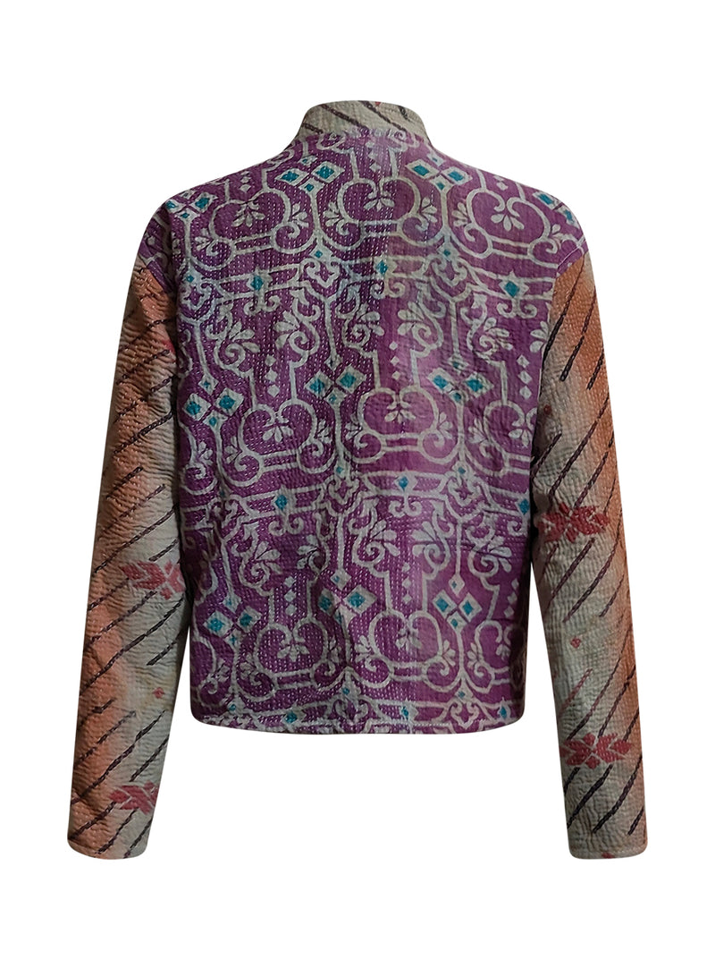 kantha vintage crop jacket lama