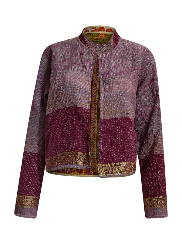 kantha vintage crop jacket prerna