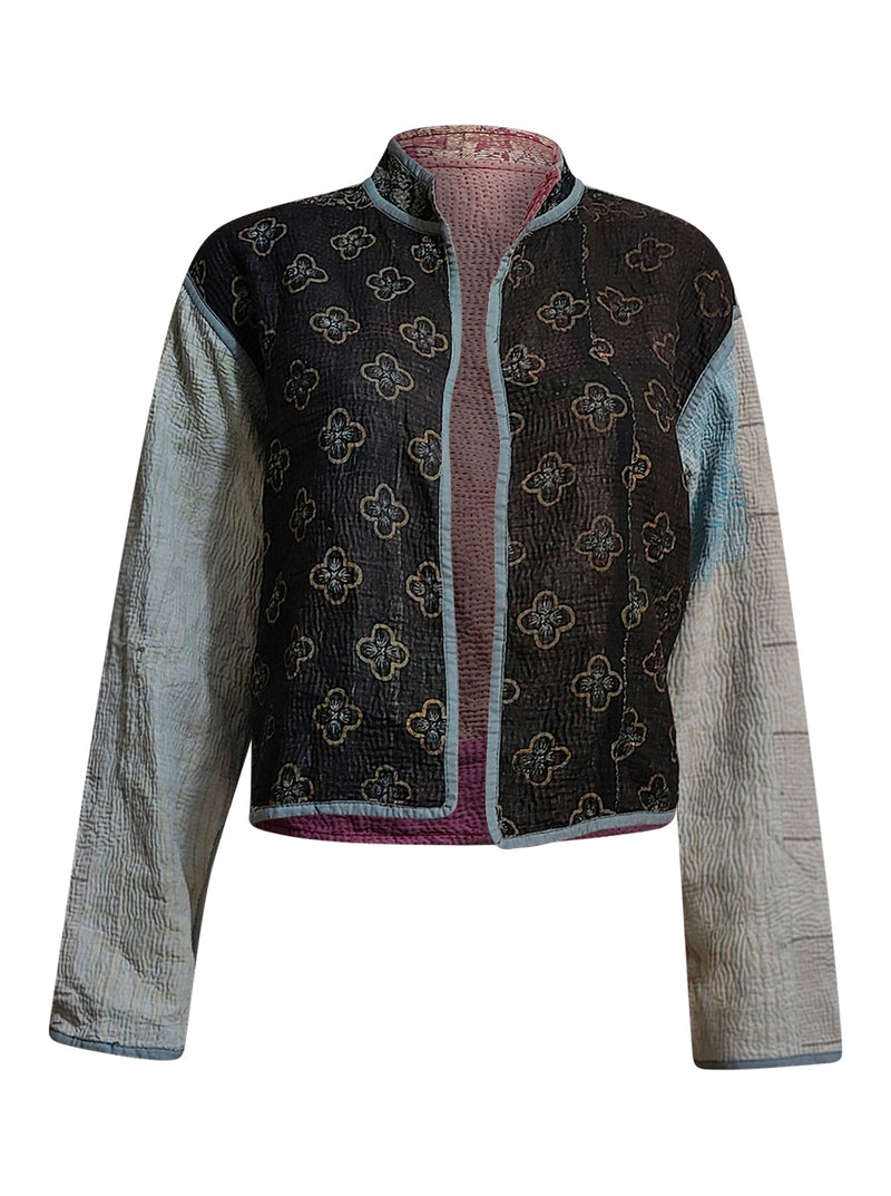 kantha vintage crop jacket mamta