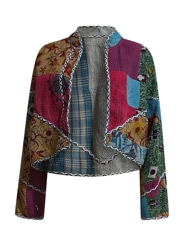 kantha vintage crop jacket shammi