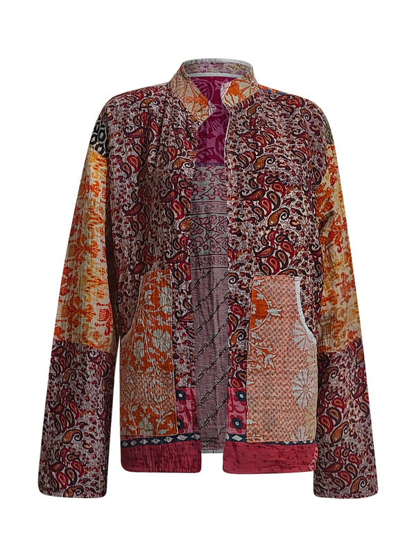 kantha reversible collar vest chandani